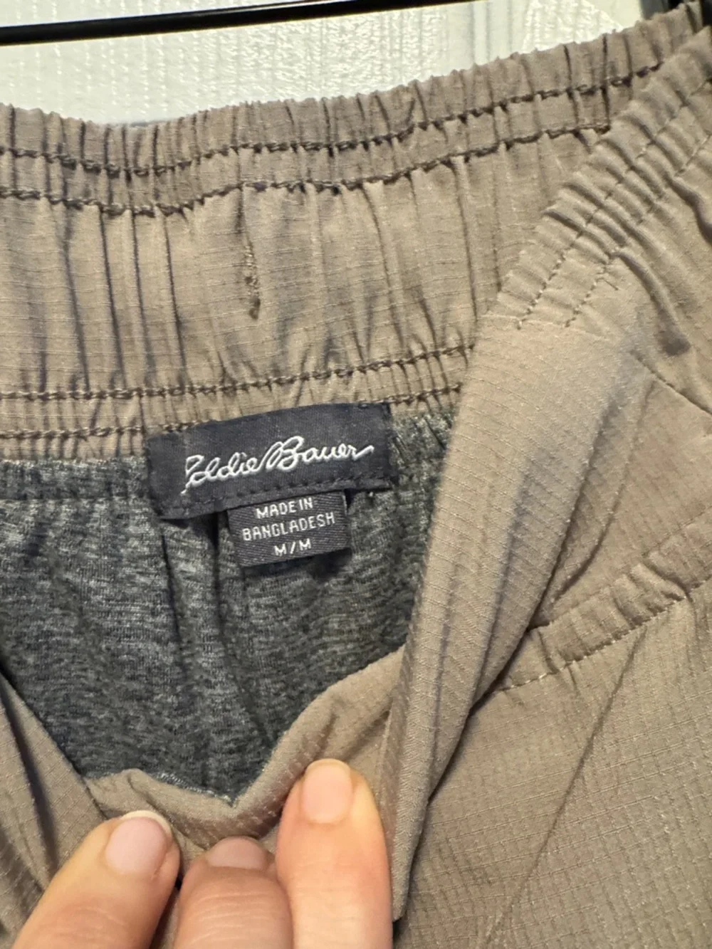 Eddie Bauer Taupe Drawstring Joggers Hiking Pants - Picture 2 of 6